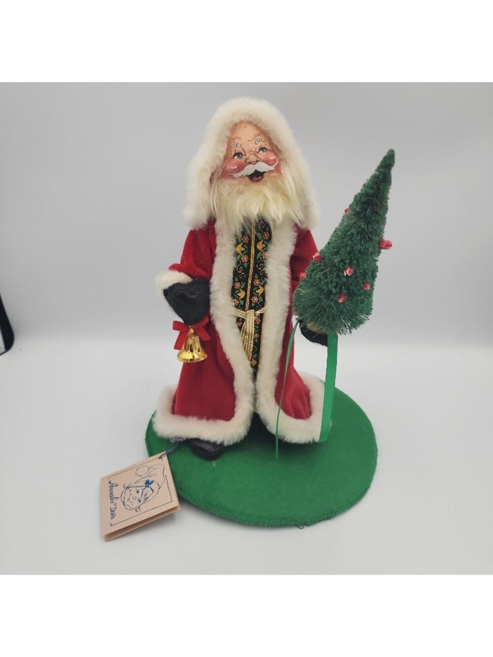 Vintage Annalee Mobilitee Dolls ’88 Standing Santa Tree Bell Made in USA 1986